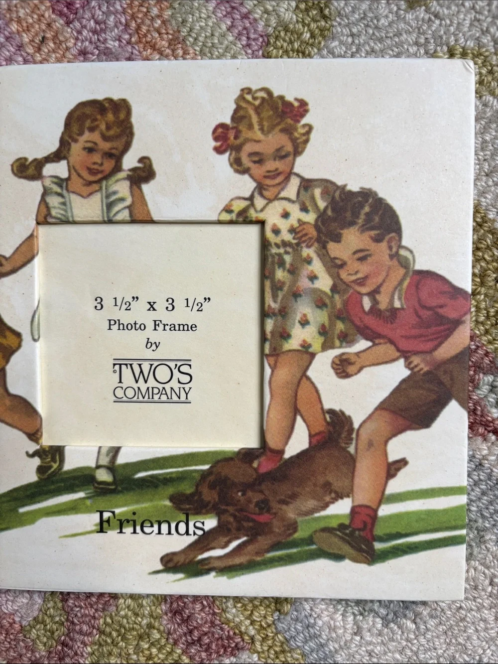 FRIENDS Retro Children’s book style illustration with a 3.5” x 3.5” opening EUC